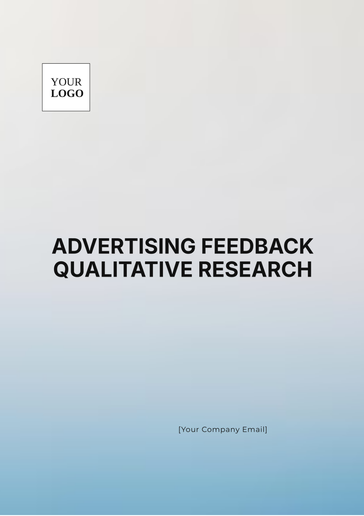 Advertising Feedback Qualitative Research Template - Edit Online & Download