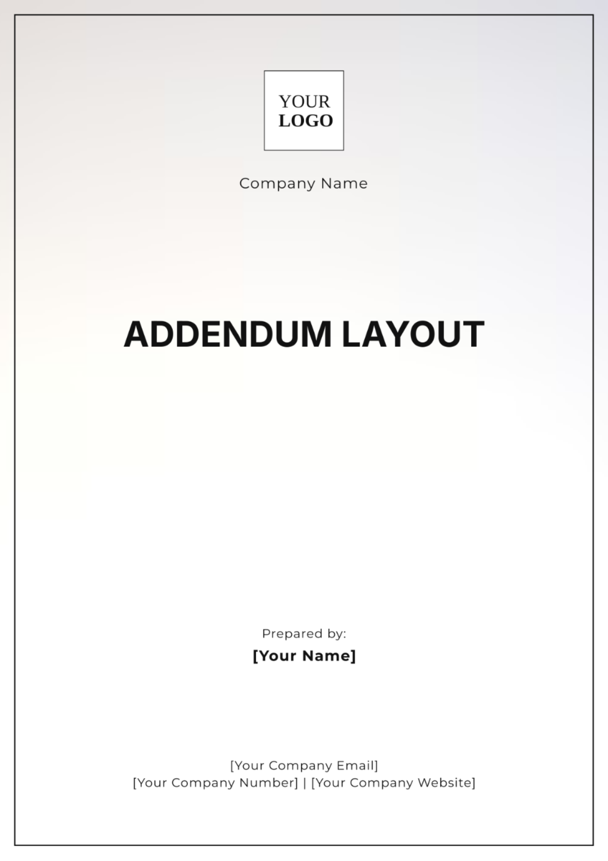 Addendum Layout Template - Edit Online & Download