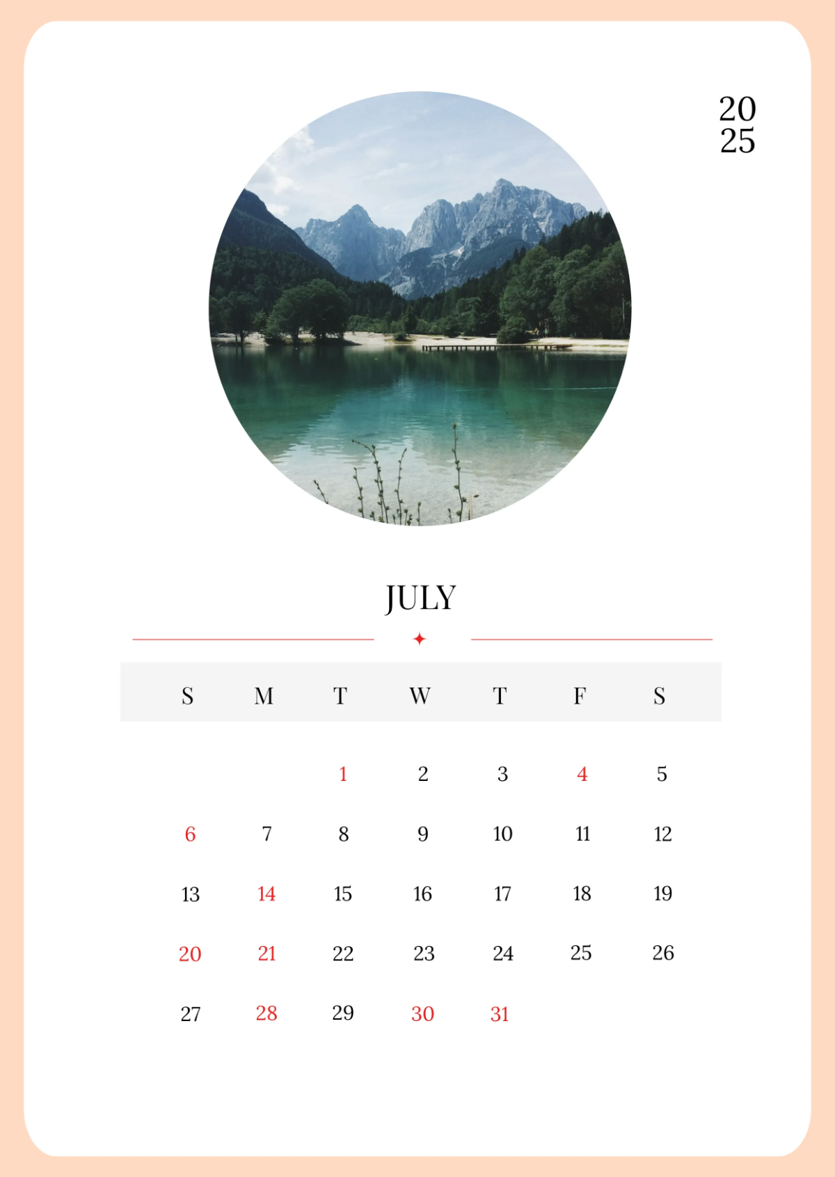 Free School Yearly Calendar Template to Edit Online