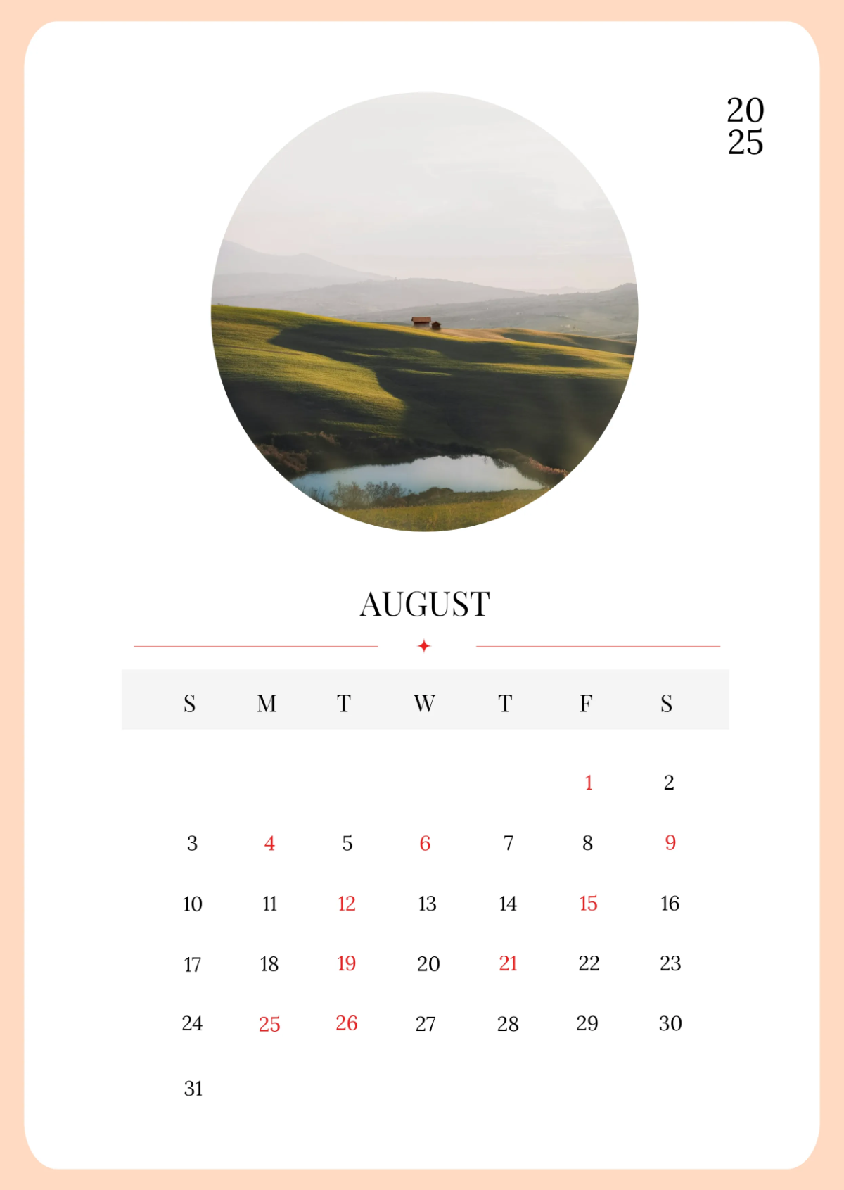Free School Yearly Calendar Template to Edit Online