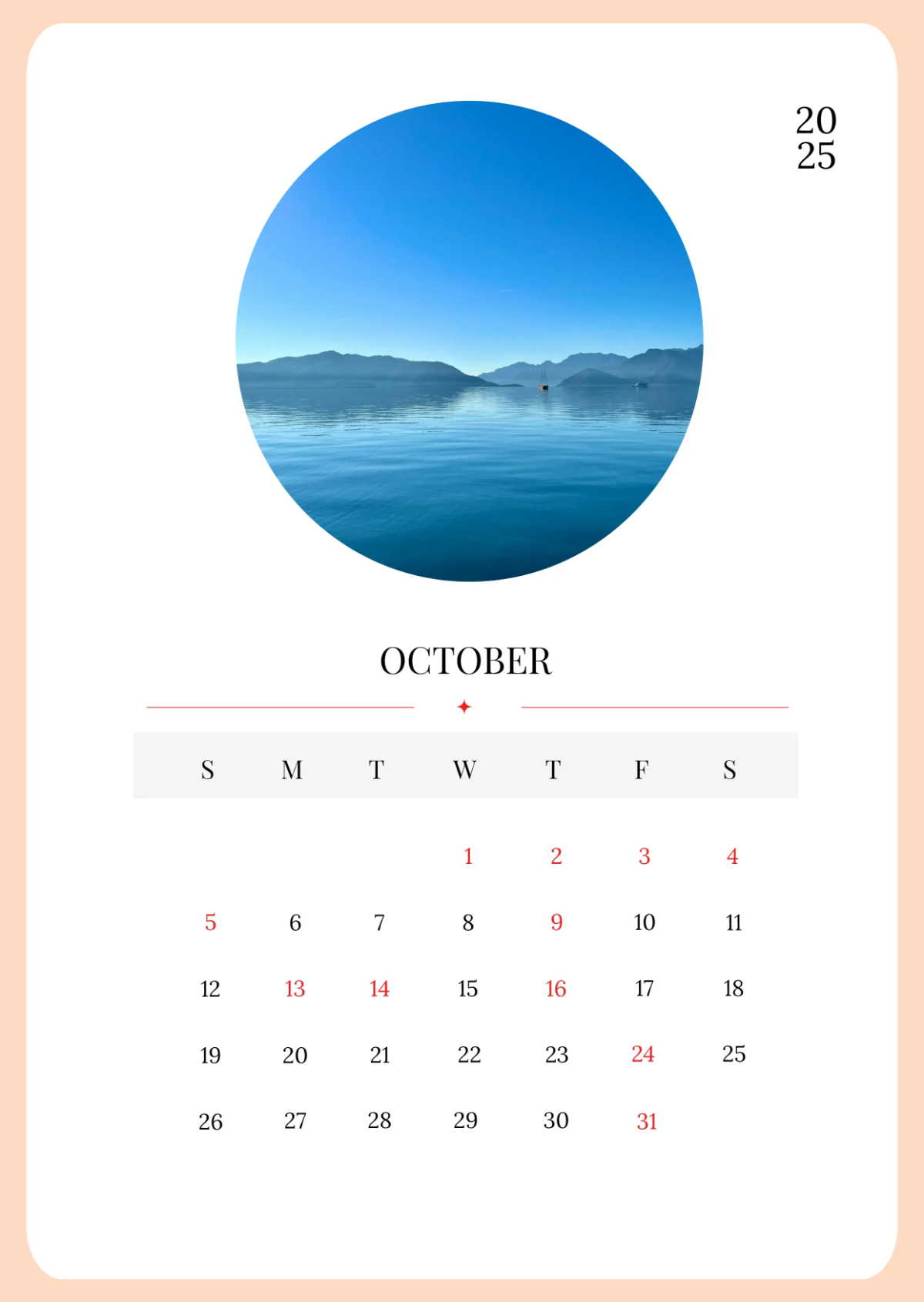 Free School Yearly Calendar Template to Edit Online