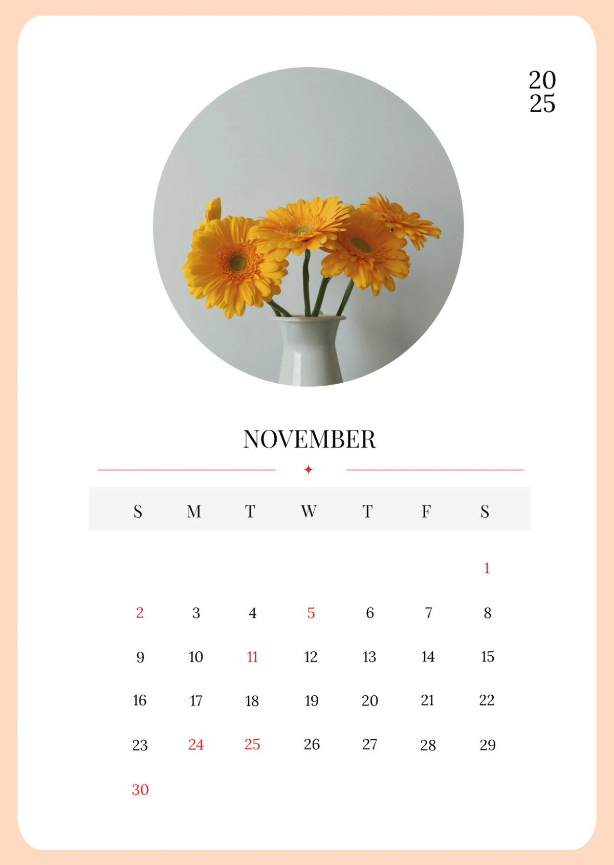 Free School Yearly Calendar Template to Edit Online