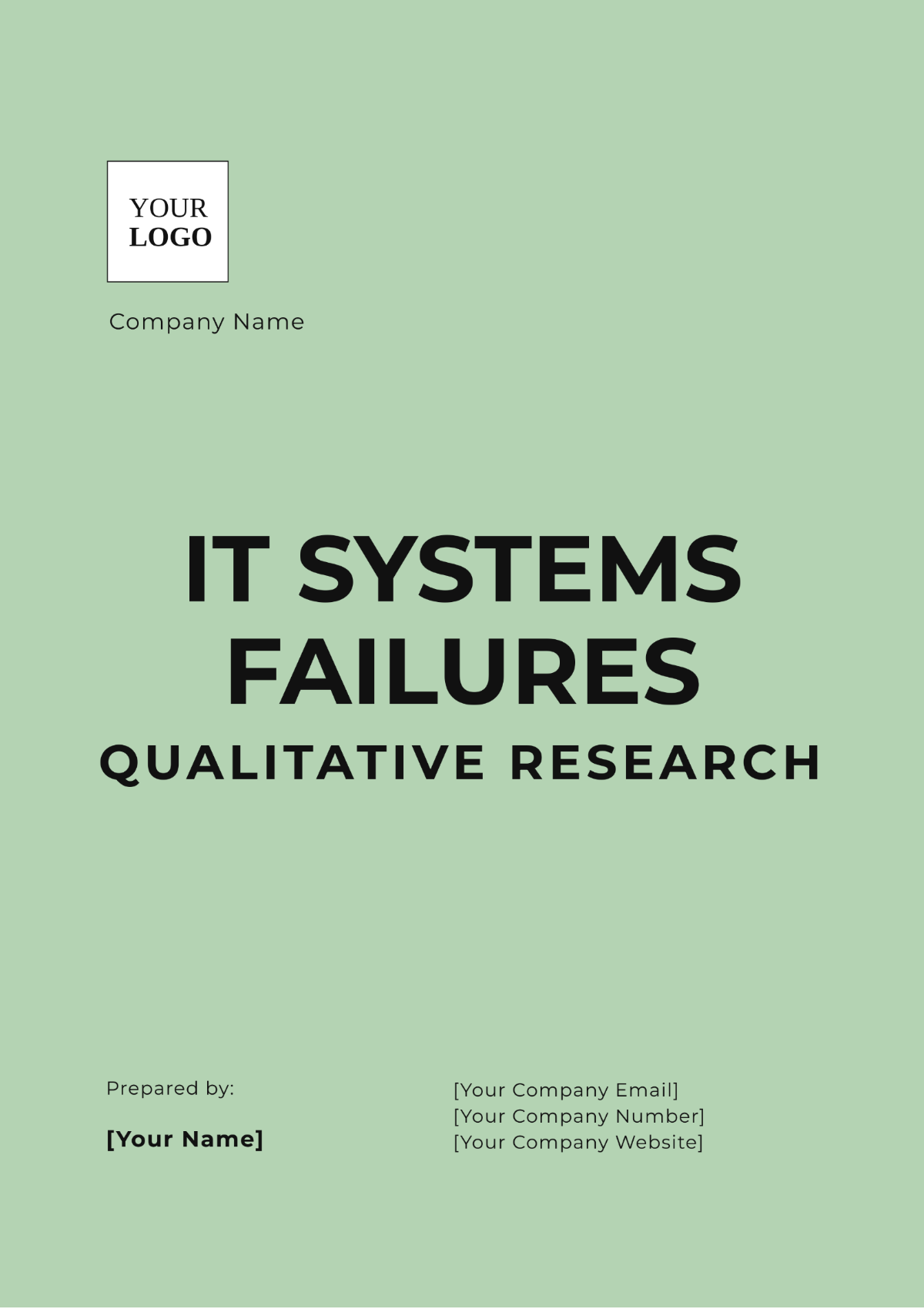 IT System Failures Qualitative Research Template - Edit Online & Download