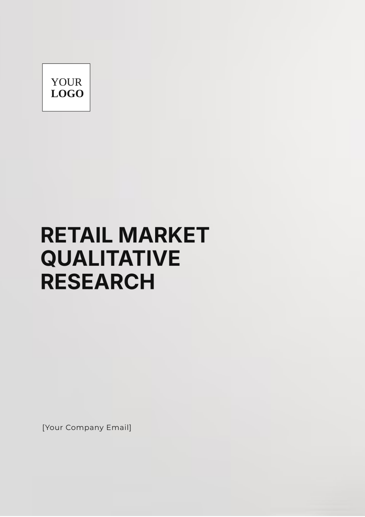 Retail Market Qualitative Research Template - Edit Online & Download