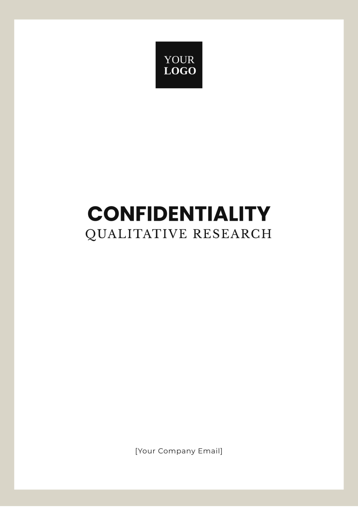 Confidentiality Qualitative Research Template - Edit Online & Download