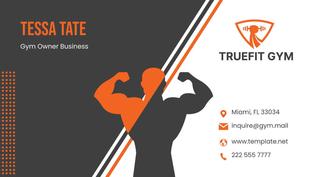 Gym Owner Business Card