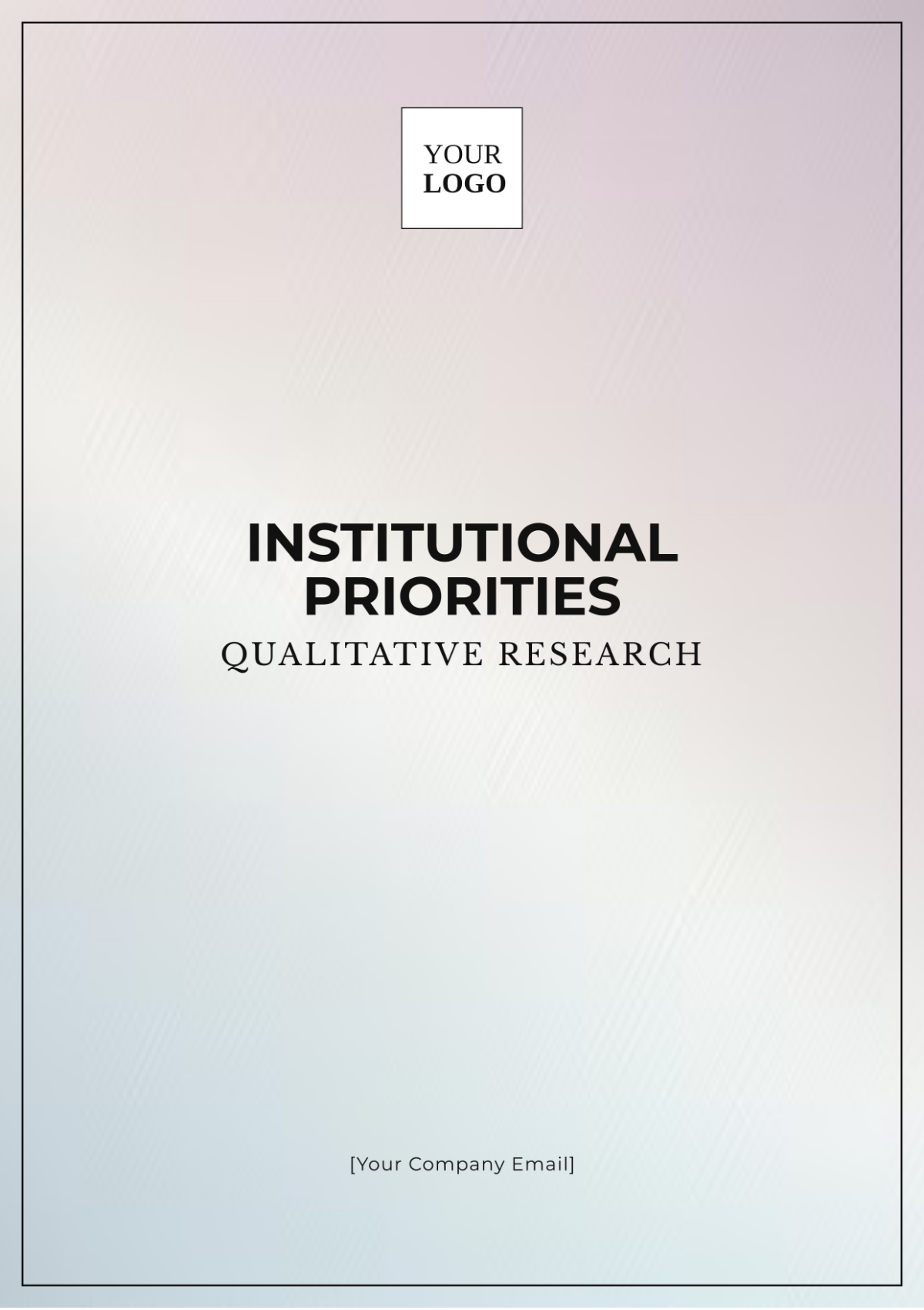 Institutional Priorities Qualitative Research Template - Edit Online & Download