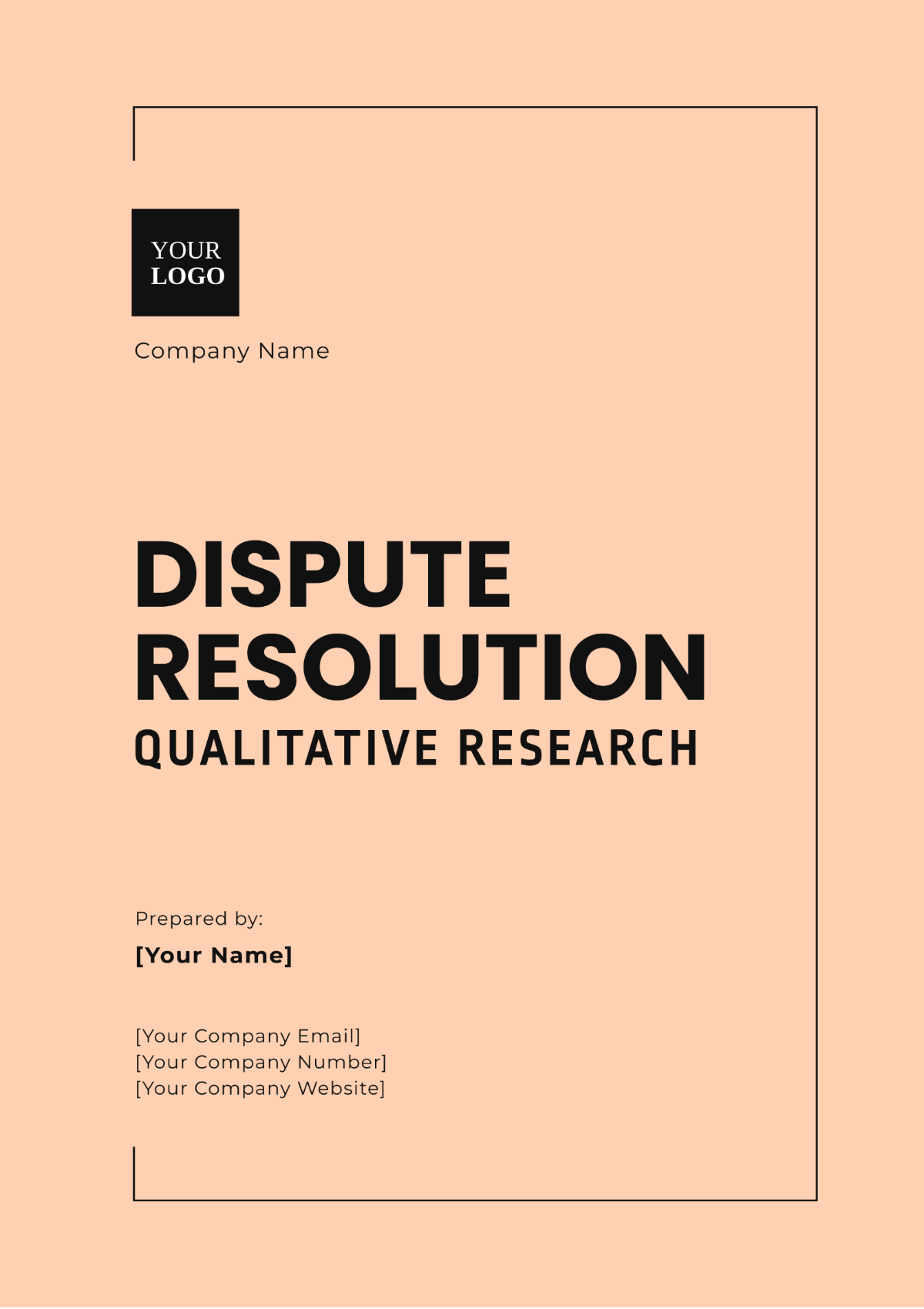 Dispute Resolution Qualitative Research Template - Edit Online & Download