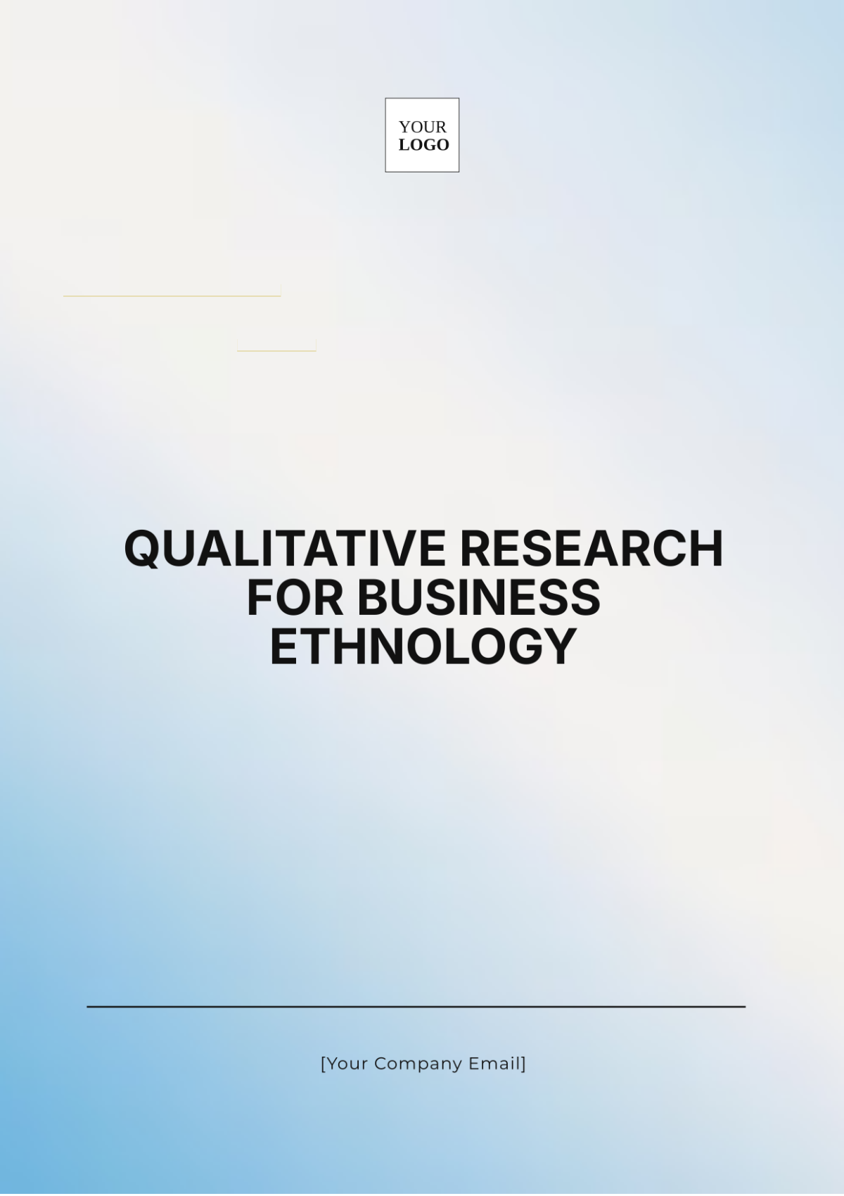 Qualitative Research for Business Ethnology Template - Edit Online & Download