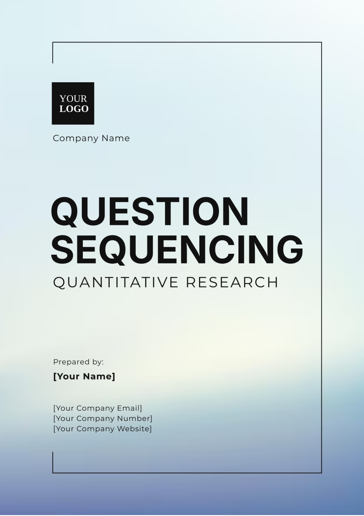 Question Sequencing Quantitative Research Template - Edit Online & Download