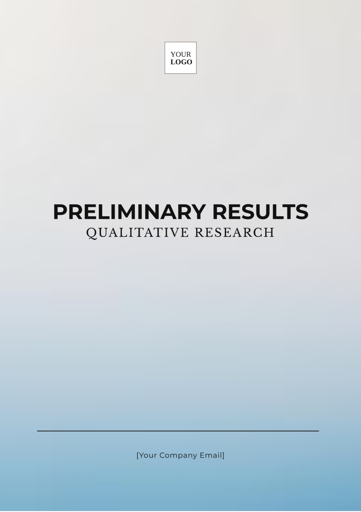 Preliminary Results Qualitative Research Template - Edit Online & Download