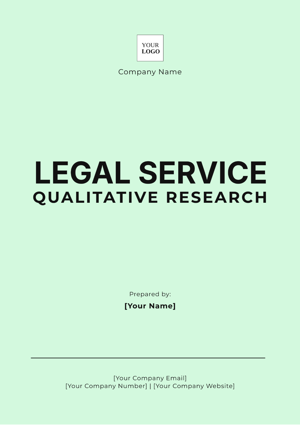 Legal Service Qualitative Research Template - Edit Online & Download