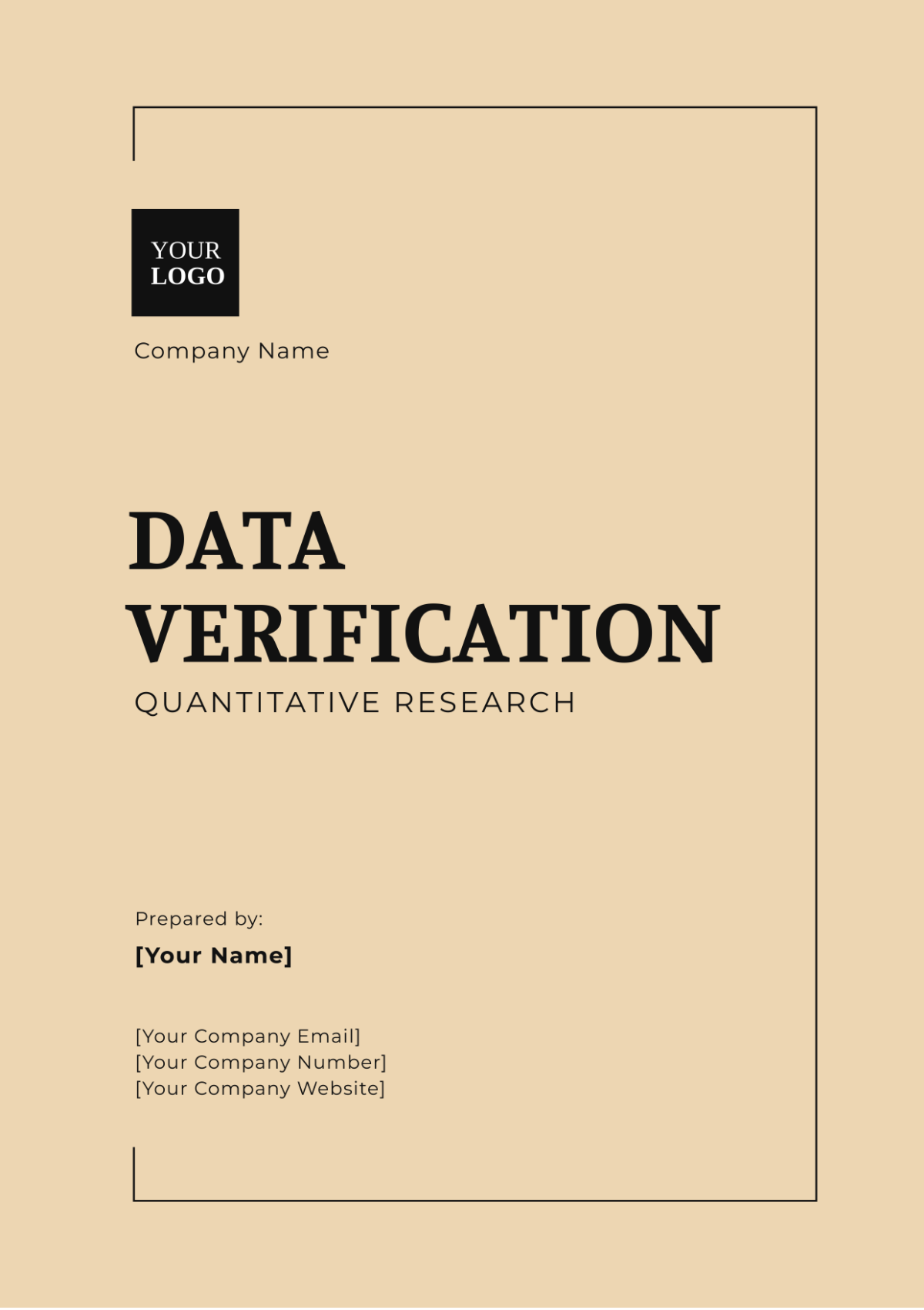 Data Verification Quantitative Research Template - Edit Online & Download