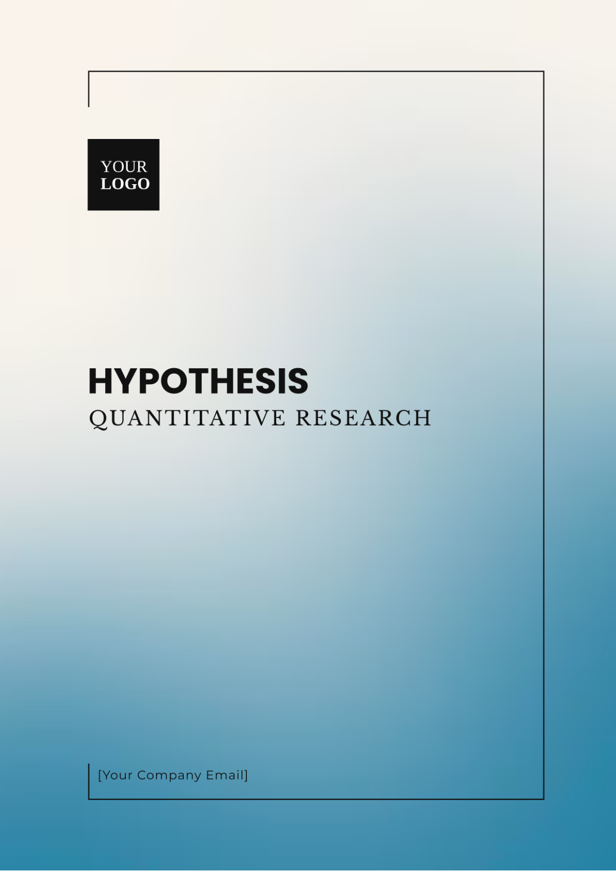 Hypothesis Quantitative Research Template - Edit Online & Download