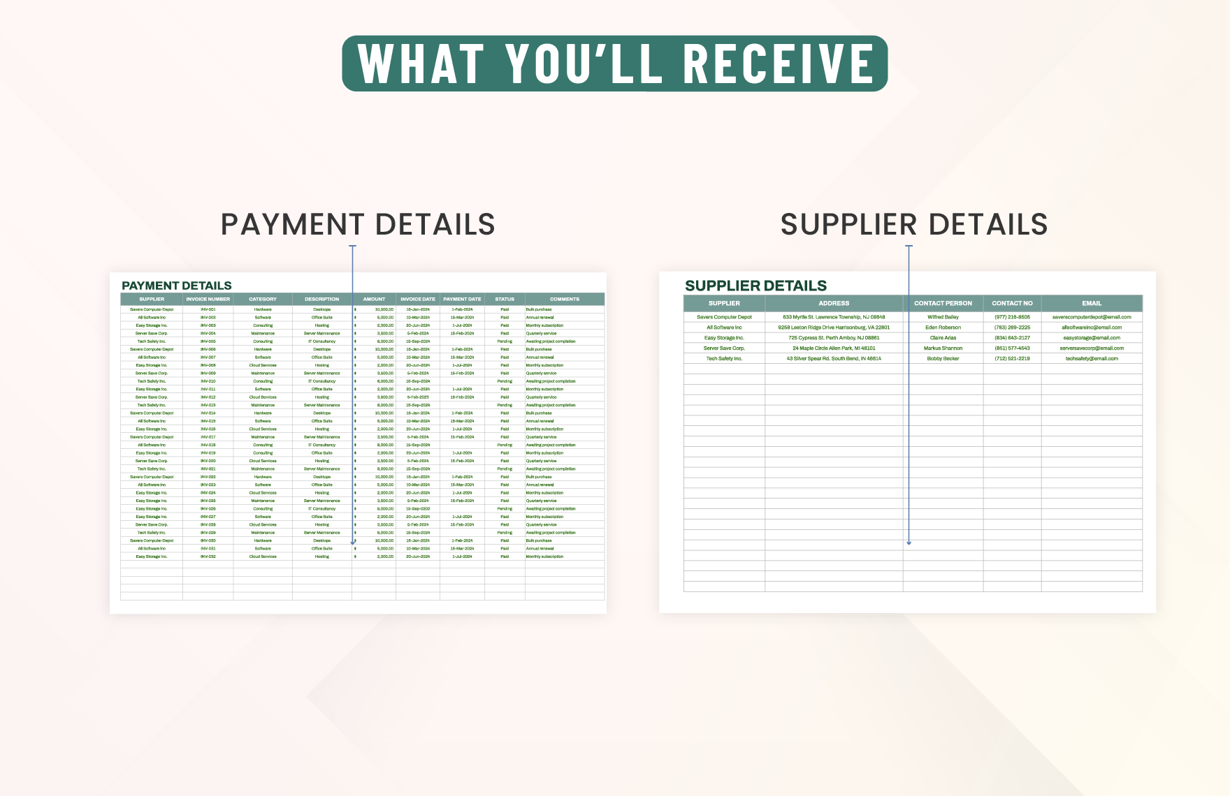 Administration Procurement Dashboard Template