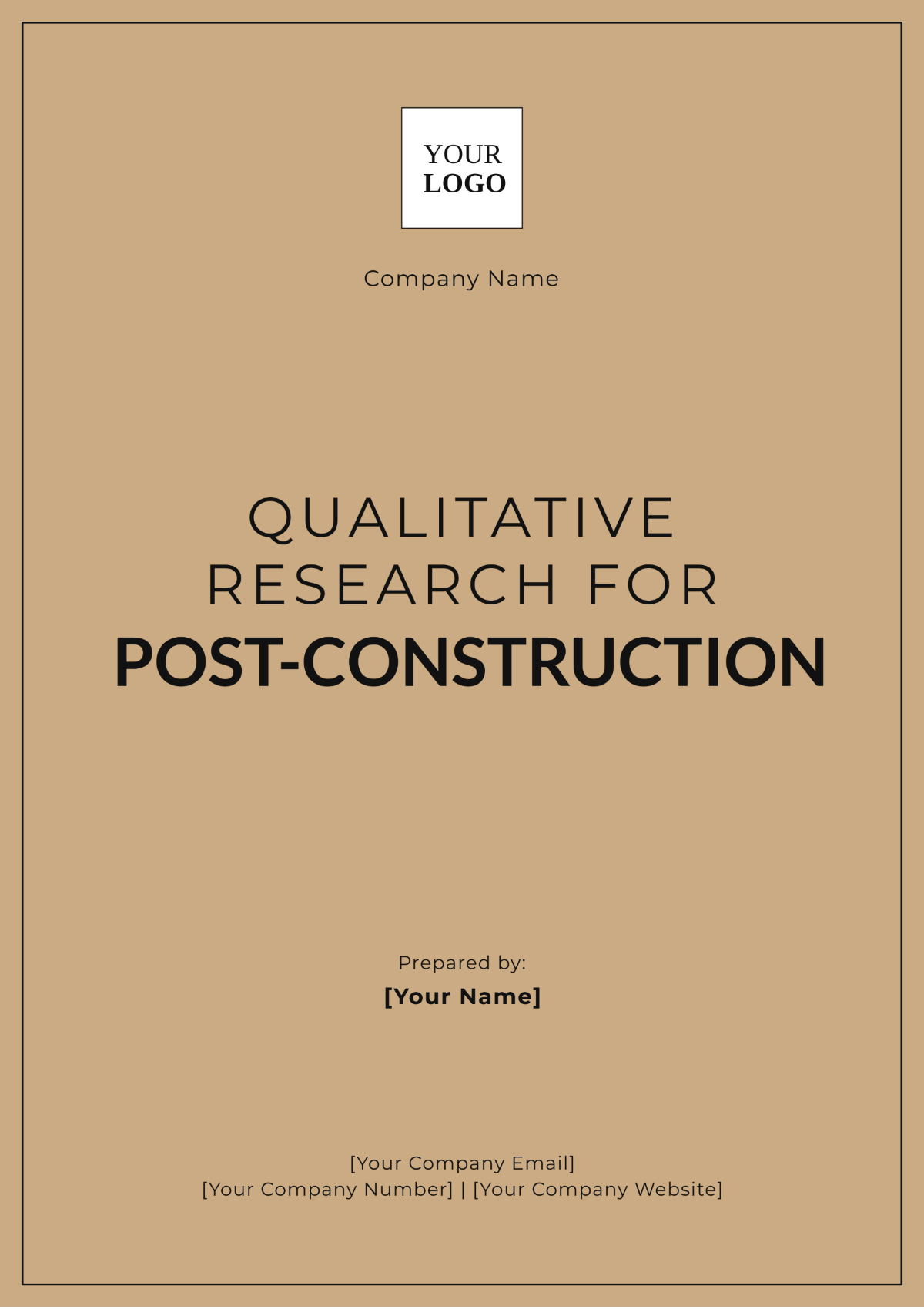 Qualitative Research for Post-Construction Template - Edit Online & Download