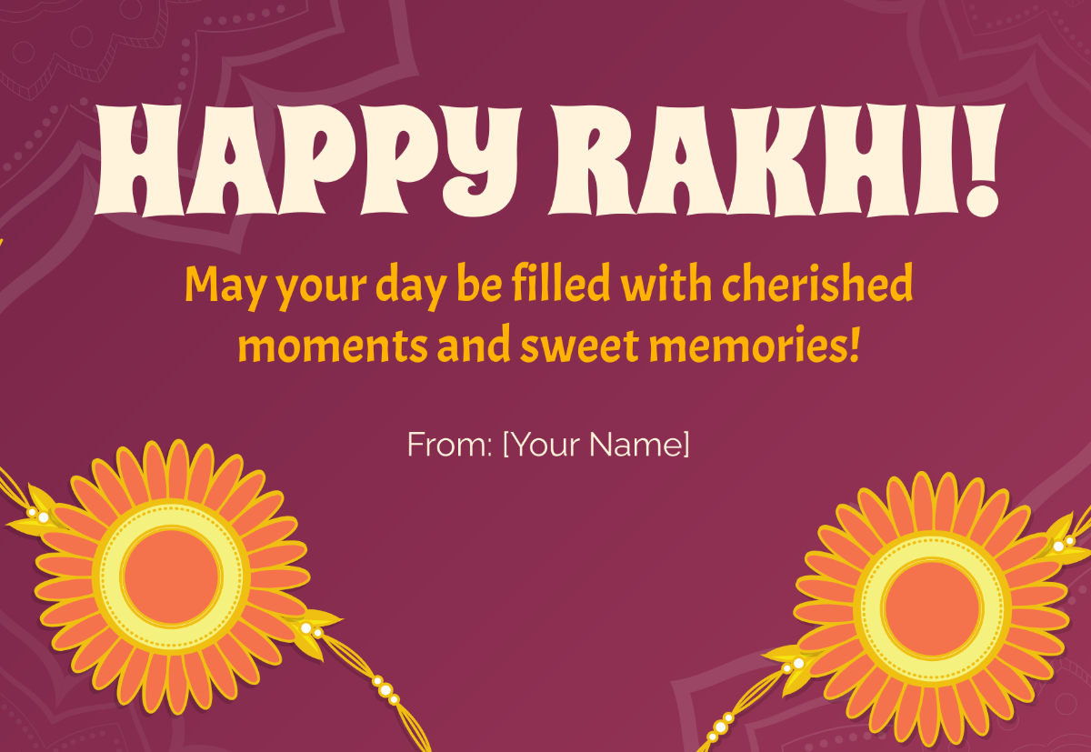 Rakhi Template - Edit Online & Download