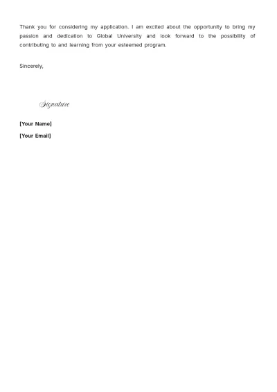 Free Motivation Letter for Exchange Program Template to Edit Online