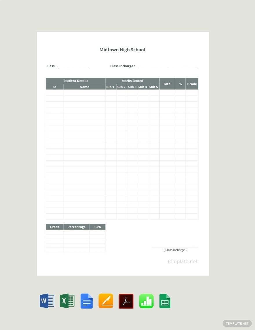 Sample Class List Template in Word, Google Docs, Excel, Google Sheets