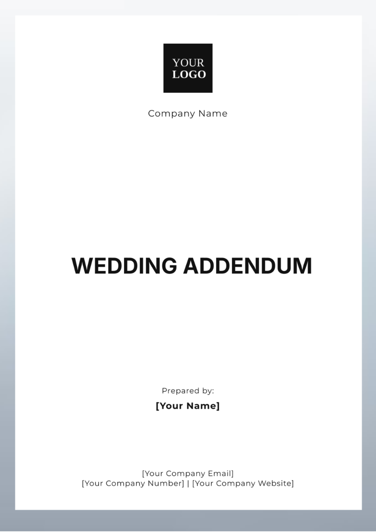 Wedding Addendum Template - Edit Online & Download