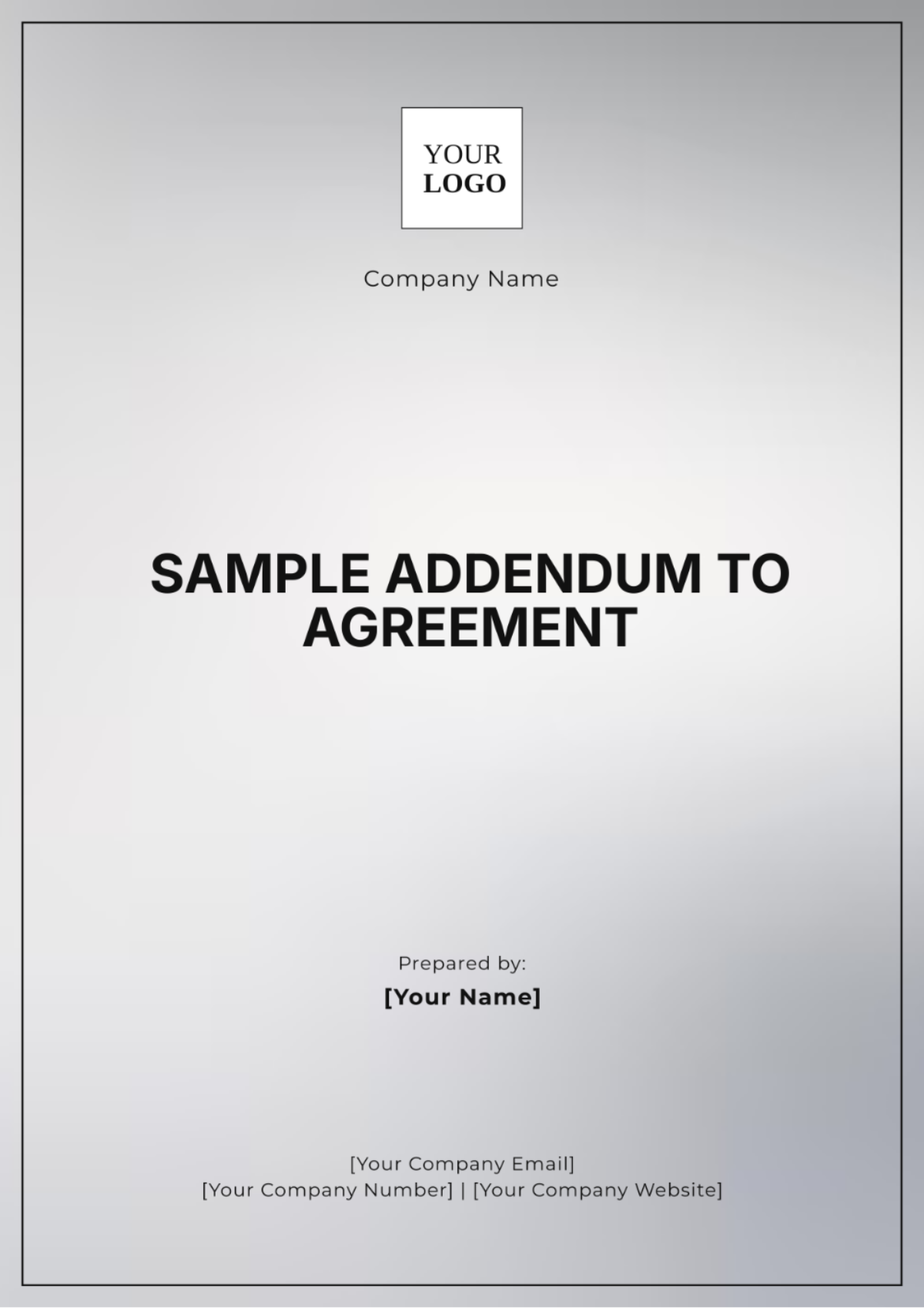 Sample Addendum to Agreement Template - Edit Online & Download