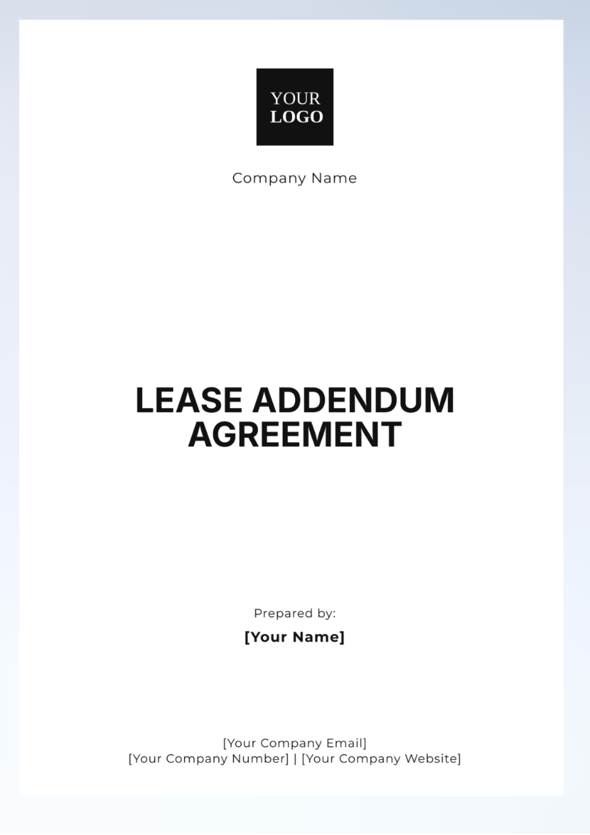 Lease Addendum Agreement Template - Edit Online & Download