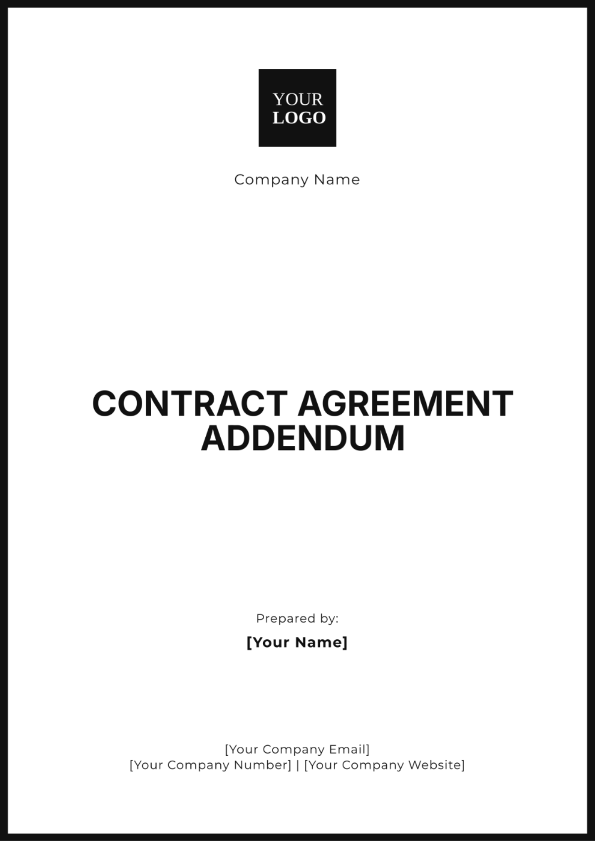 Contract Agreement Addendum Template - Edit Online & Download