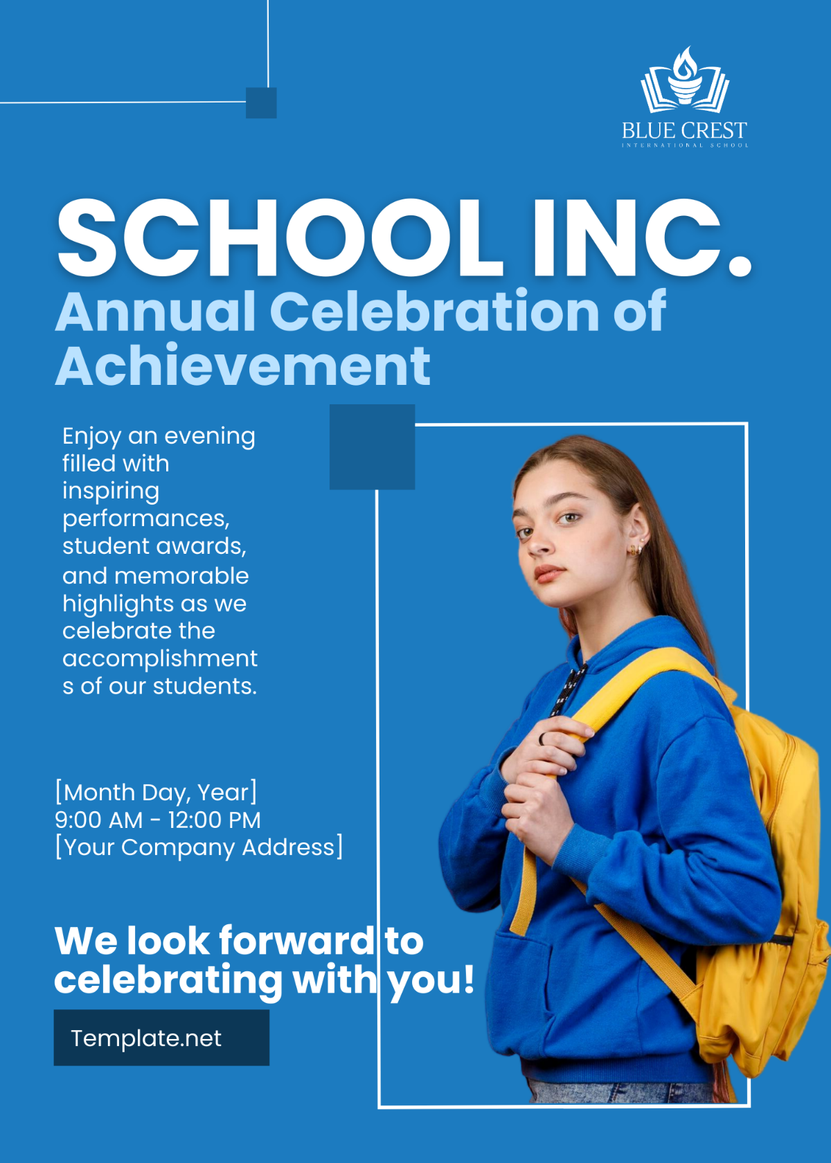 School Annual Day Invitation Template