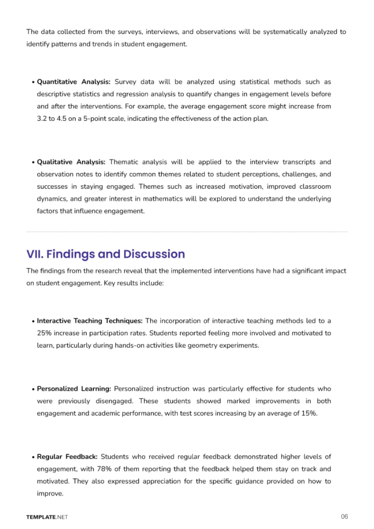 Free Student Engagement Action Research Template to Edit Online