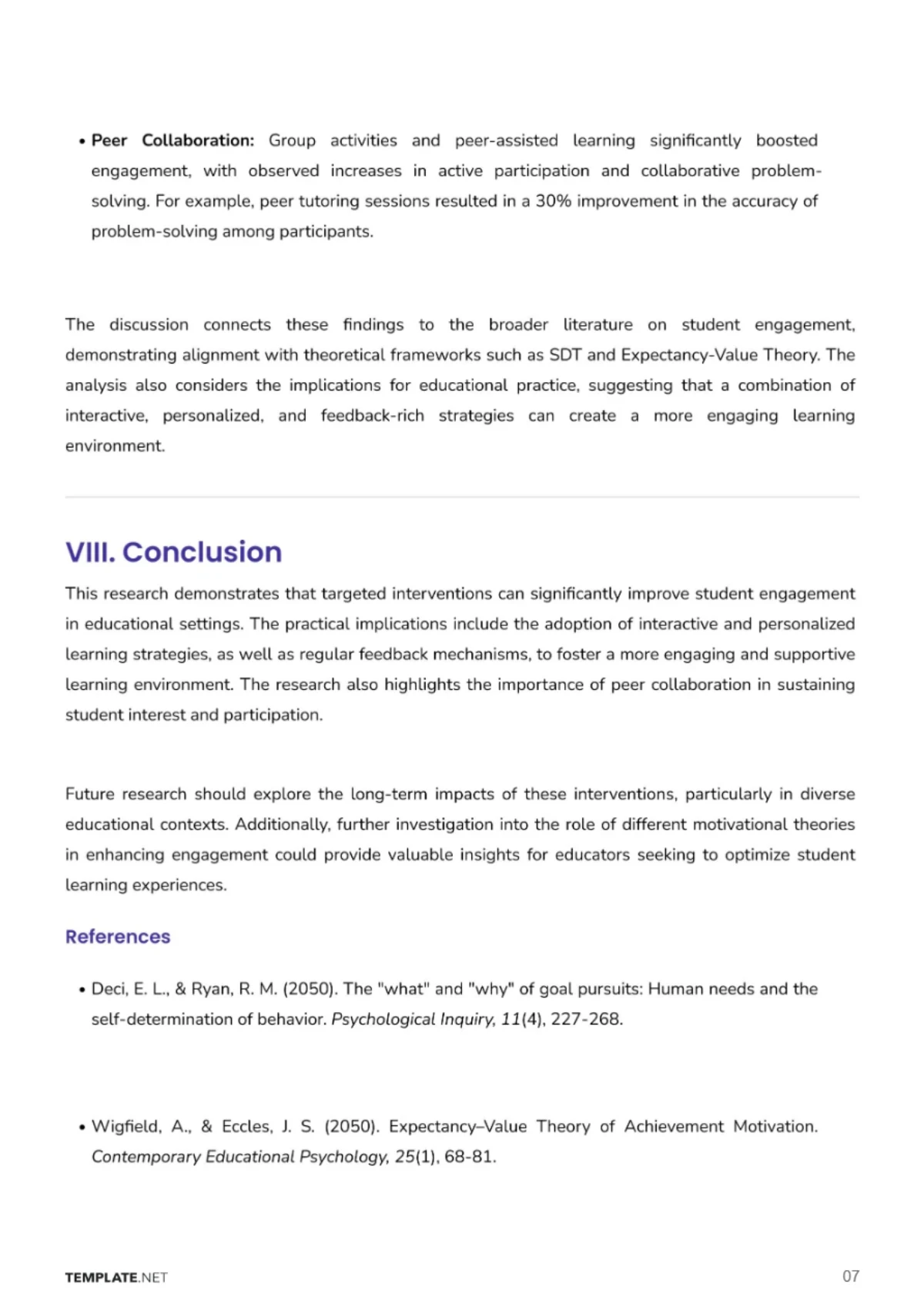 Free Student Engagement Action Research Template to Edit Online