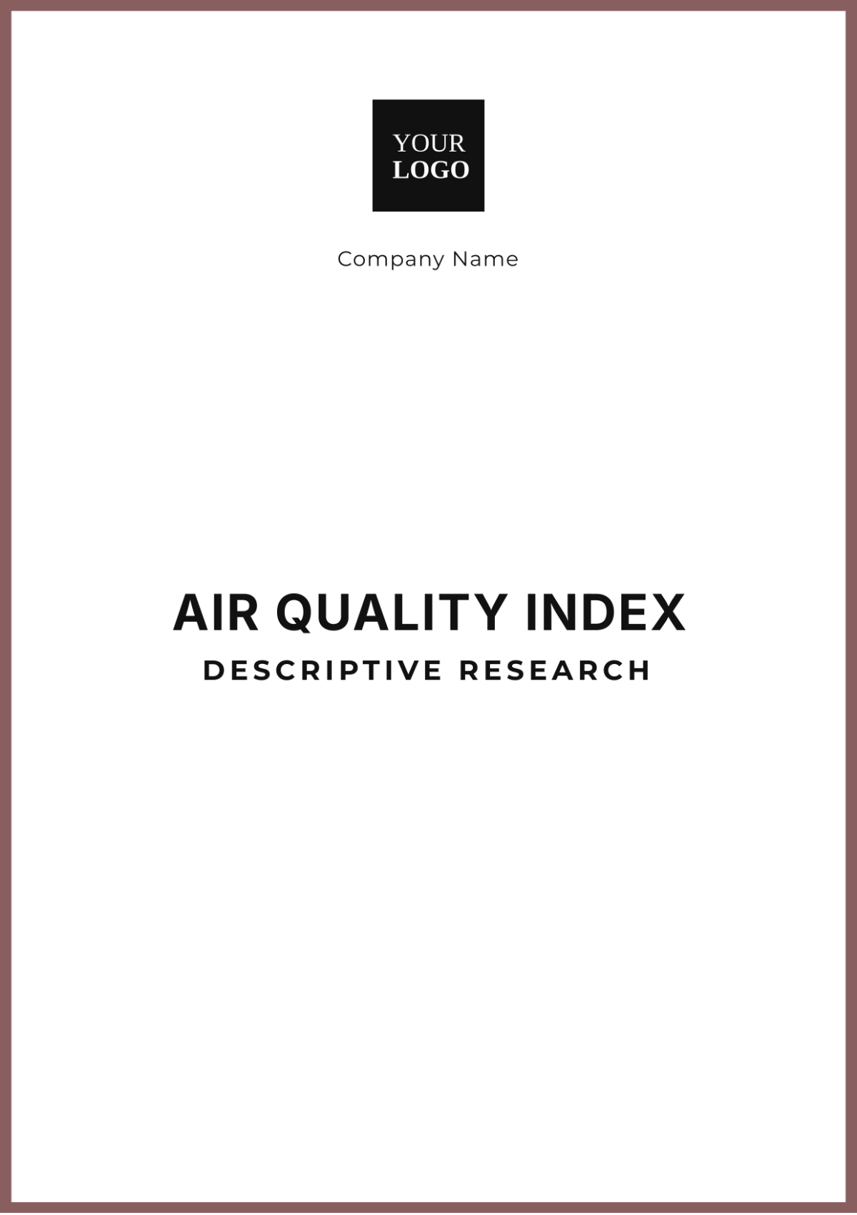 Air Quality Index Descriptive Research Template - Edit Online & Download