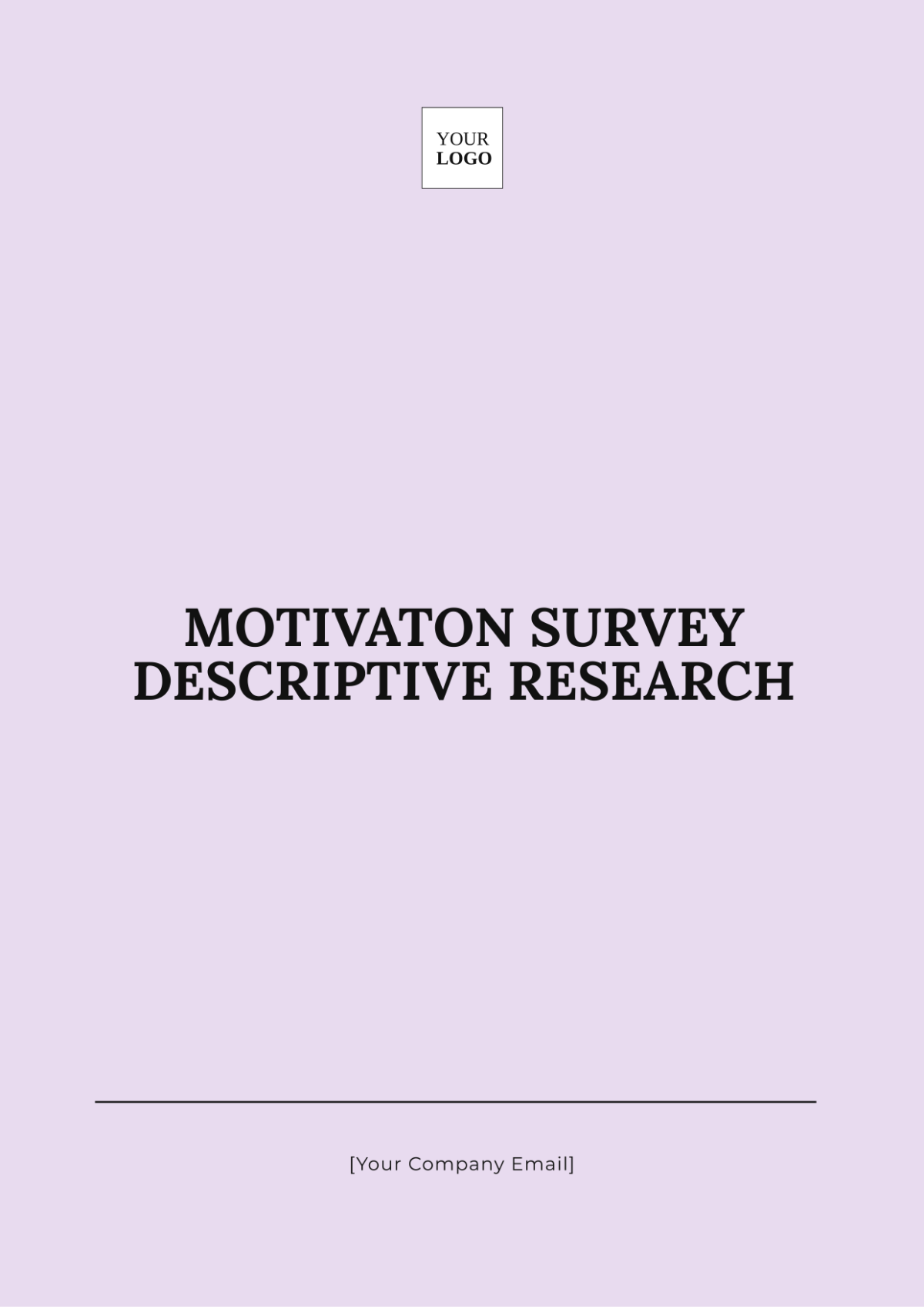 Motivation Survey Descriptive Research Template - Edit Online & Download