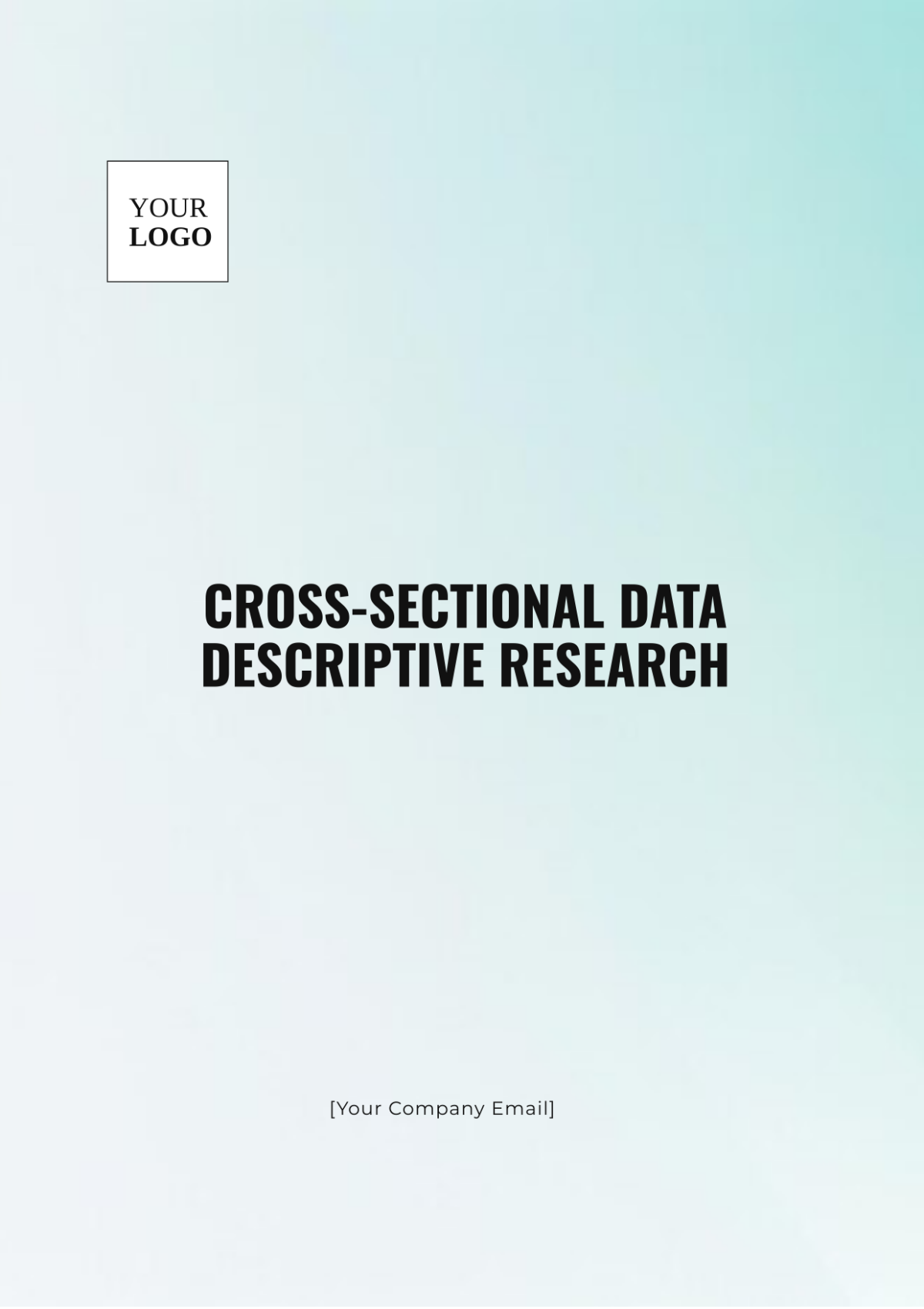 Cross-Sectional Data Descriptive Research Template - Edit Online & Download