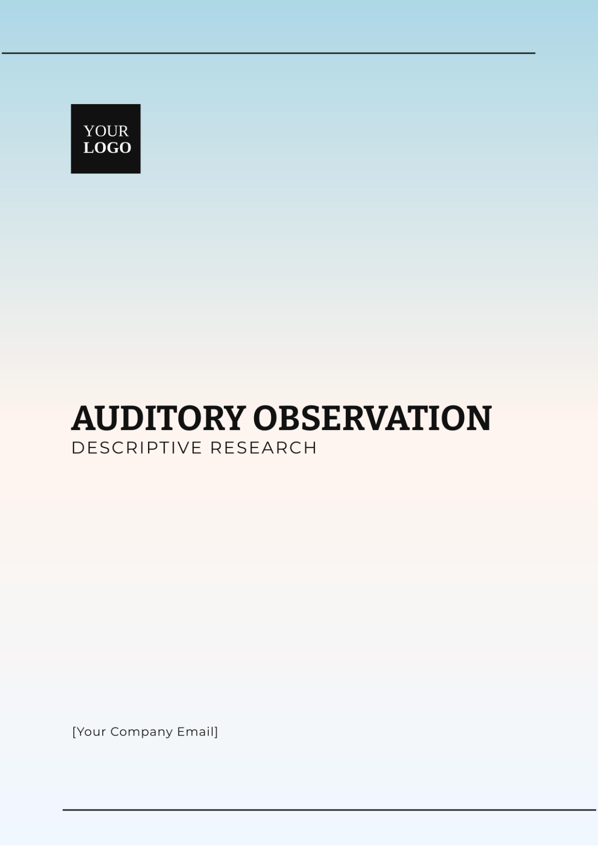 Auditory Observation Descriptive Research Template - Edit Online & Download