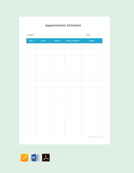 Schedule Template Google Sheets