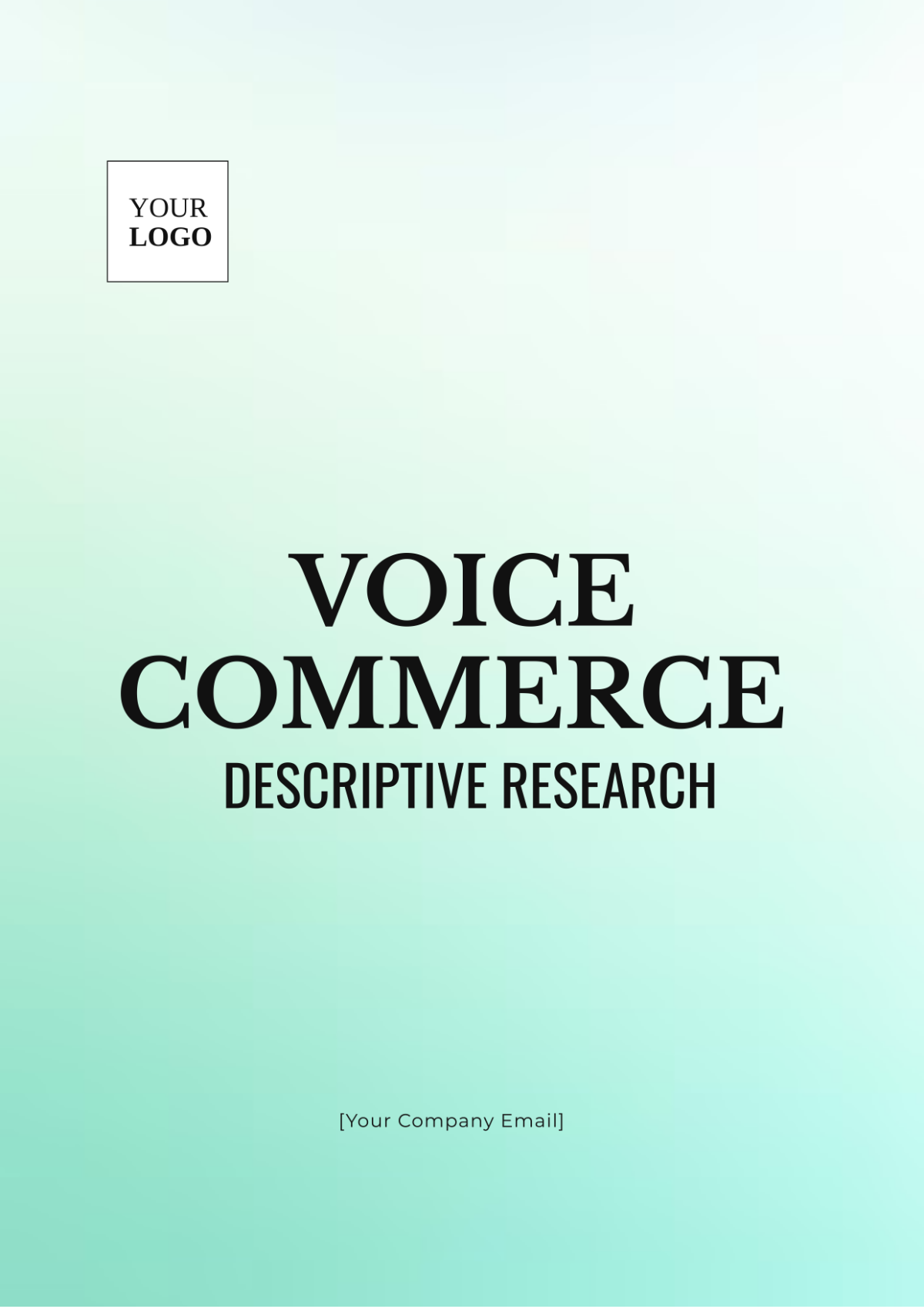 Voice Commerce Descriptive Research Template - Edit Online & Download