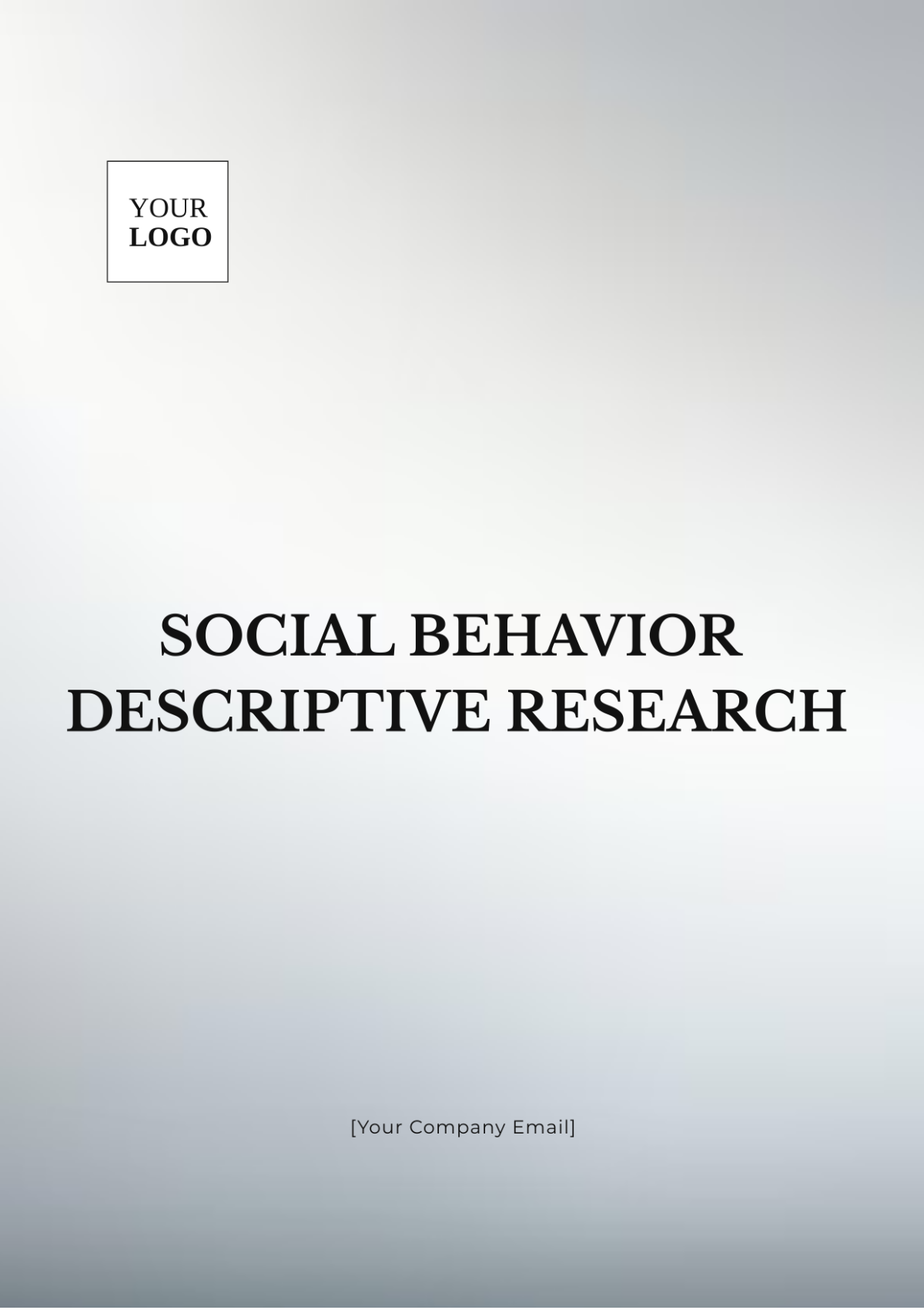 Social Behavior Descriptive Research Template - Edit Online & Download