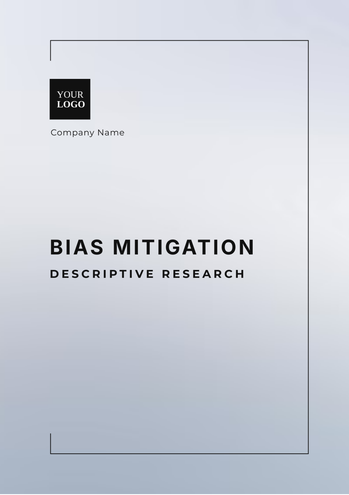 Bias Mitigation Descriptive Research Template - Edit Online & Download