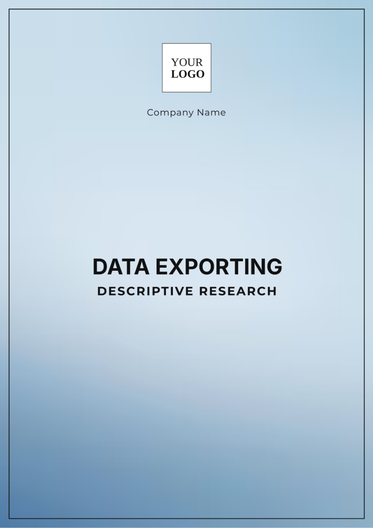 Data Exporting Descriptive Research Template - Edit Online & Download