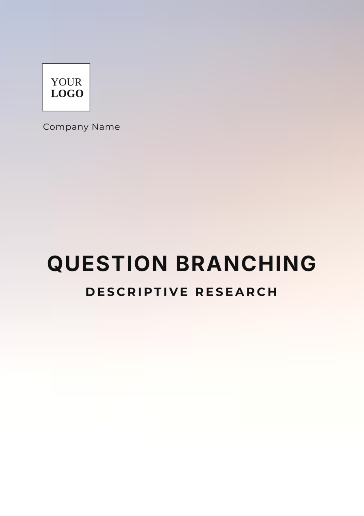 Question Branching Descriptive Research Template - Edit Online & Download