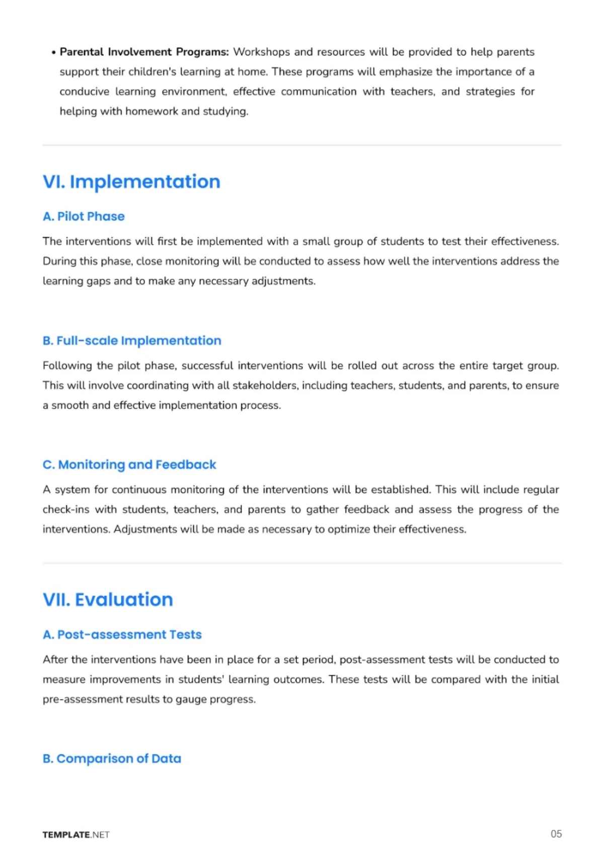 Free Learning Gaps Action Research Template to Edit Online