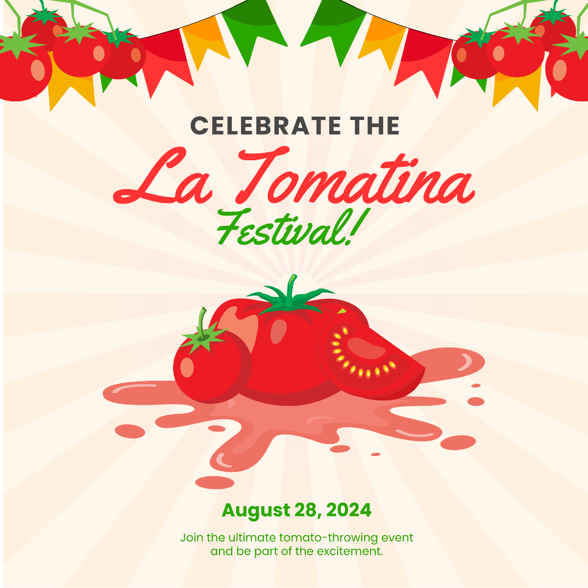 La Tomatina Festival Template - Edit Online & Download