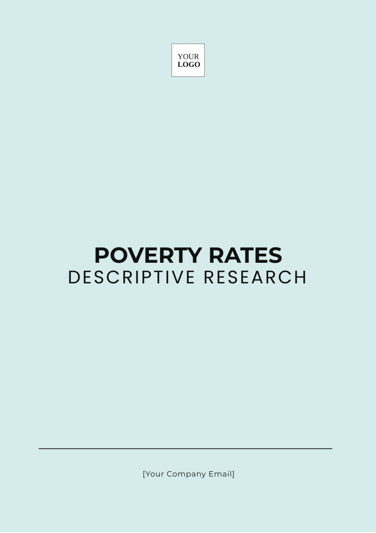 Poverty Rates Descriptive Research Template - Edit Online & Download