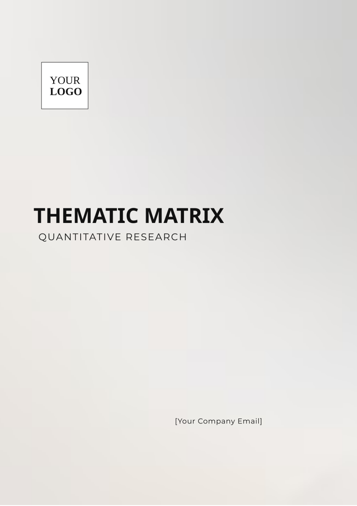 Thematic Matrix Quantitative Research Template - Edit Online & Download