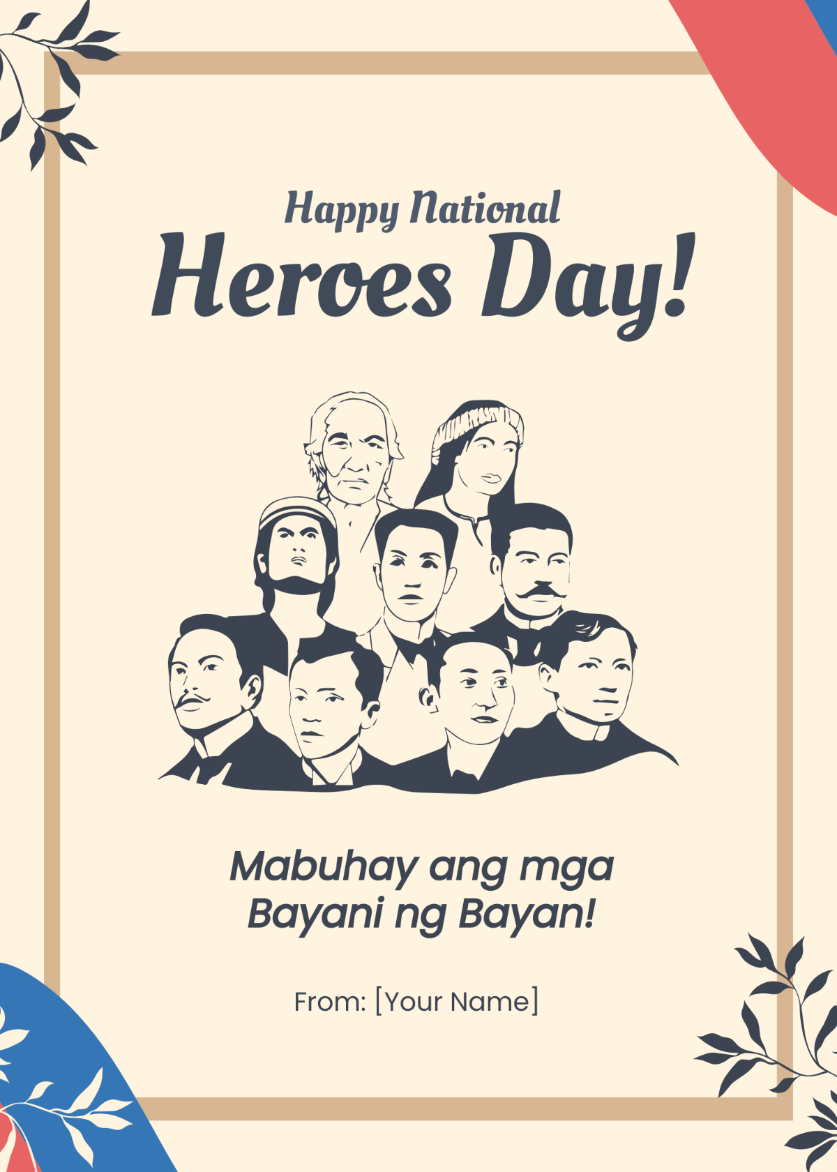 National Heroes Day Greeting Template - Edit Online & Download