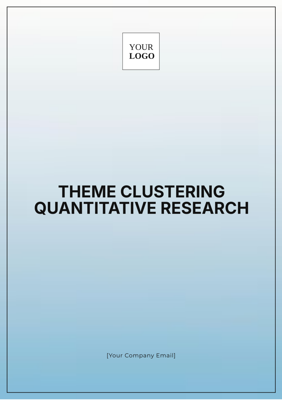 Theme Clustering Quantitative Research Template - Edit Online & Download