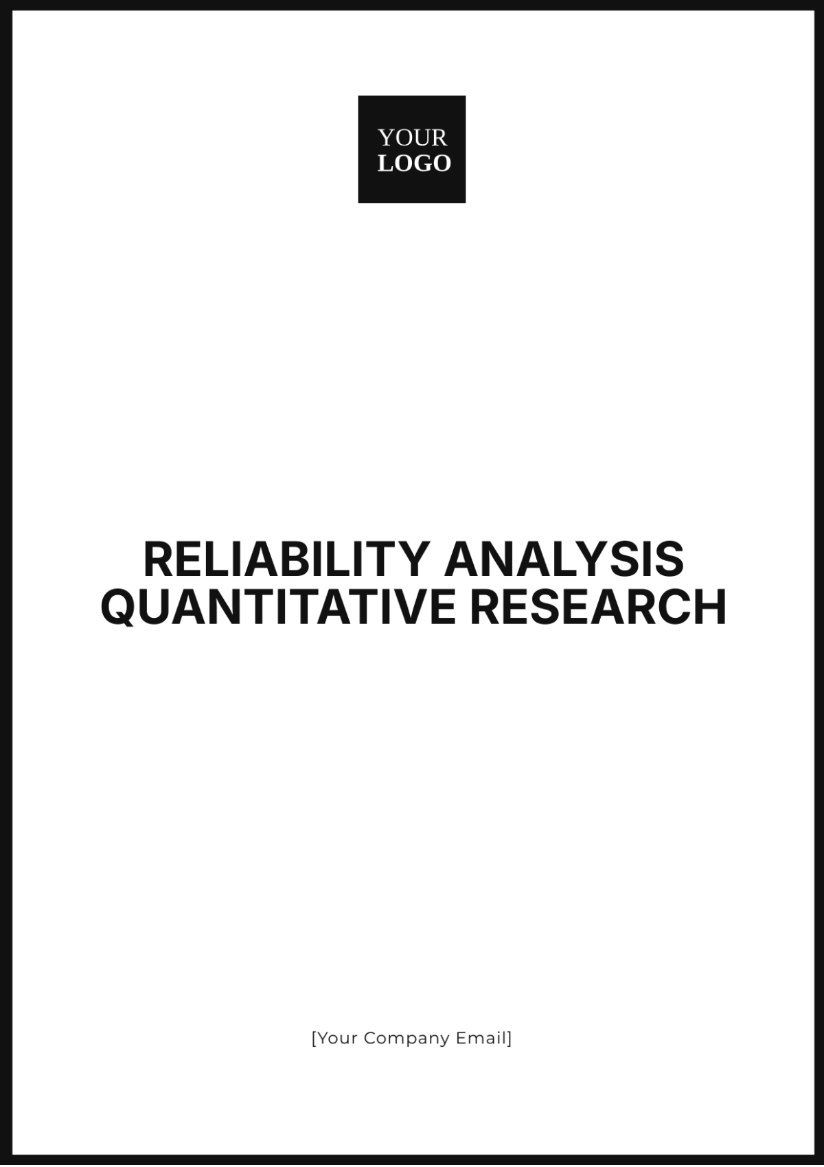 Reliability Analysis Quantitative Research Template - Edit Online & Download