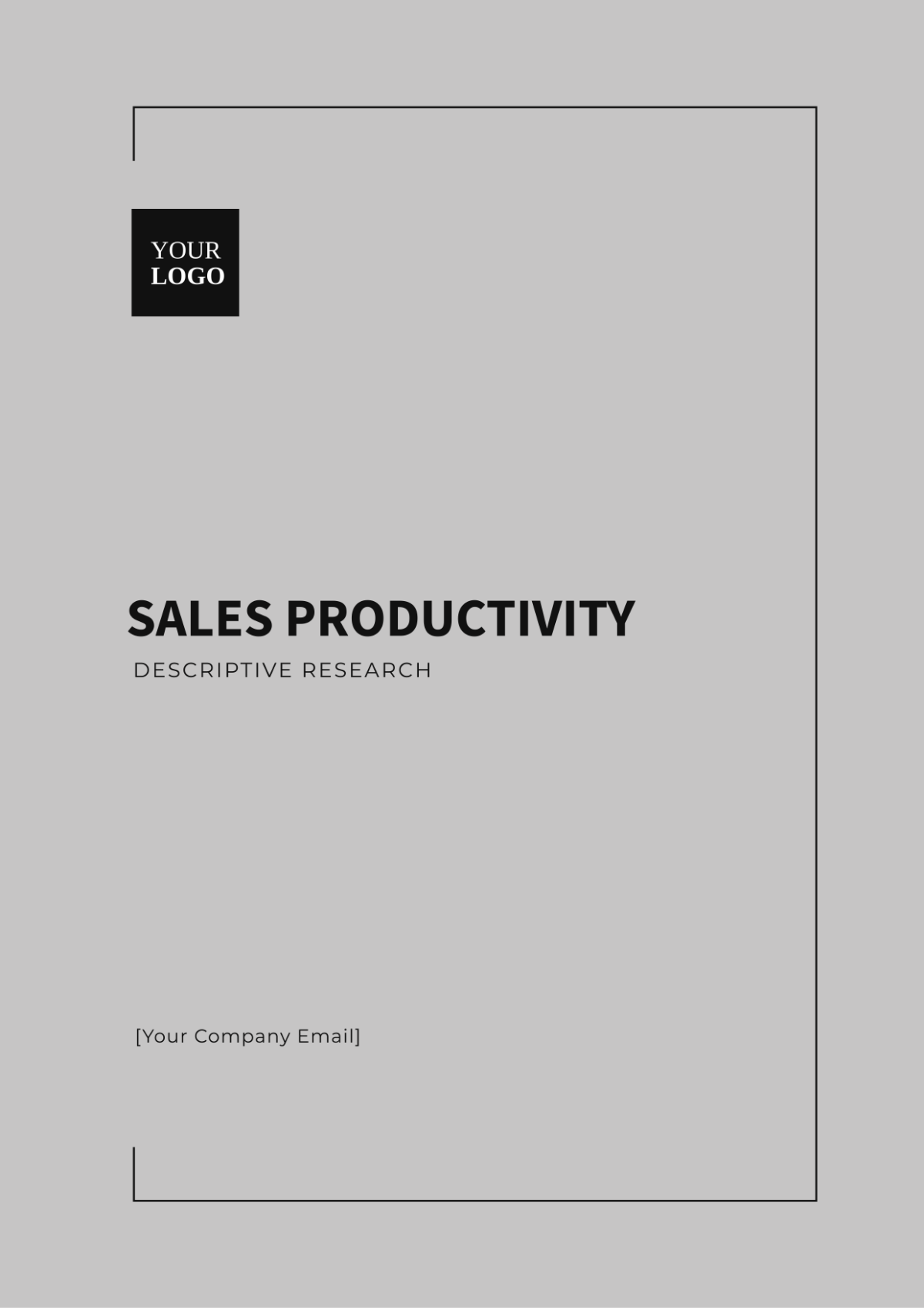 Sales Productivity Descriptive Research Template - Edit Online & Download