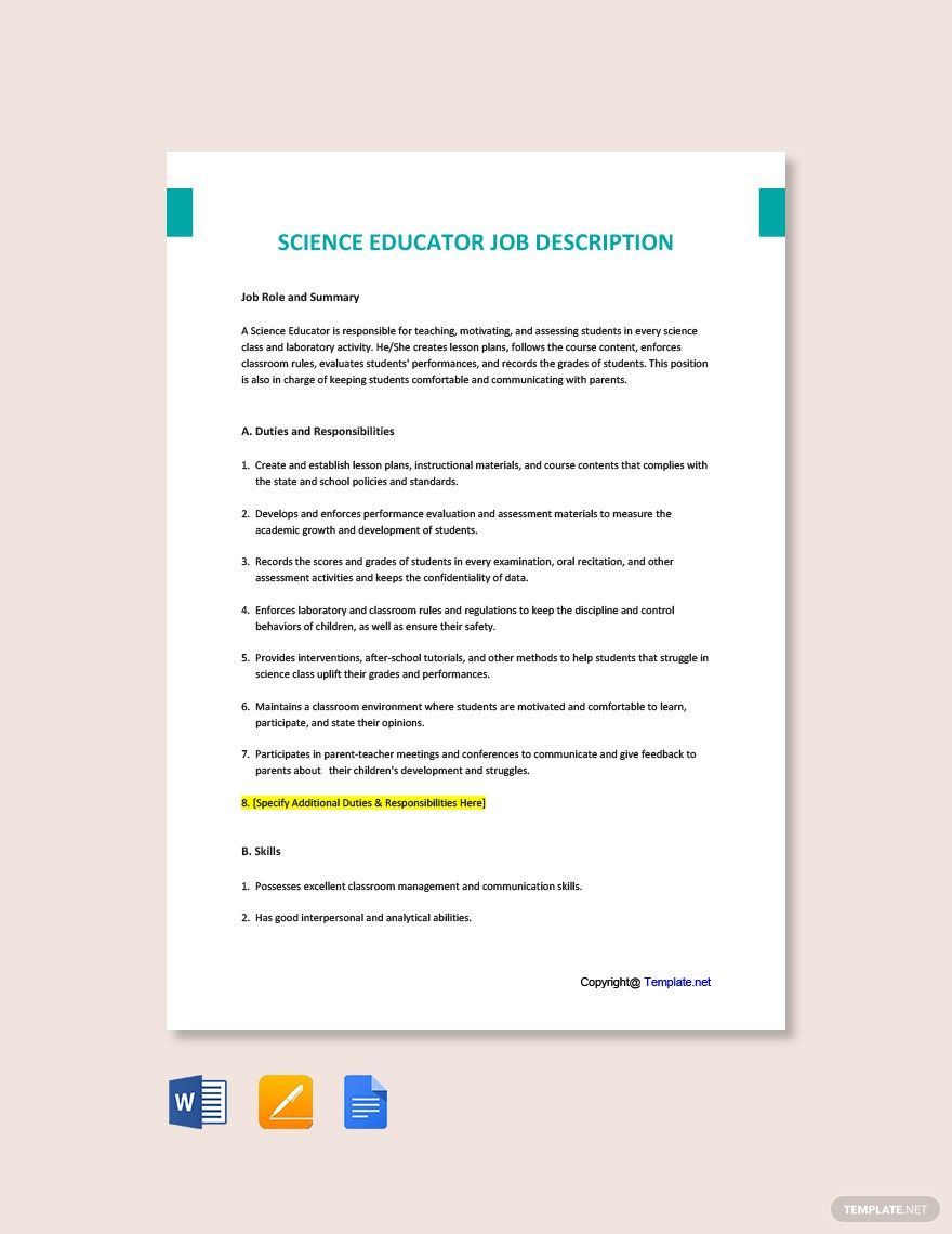 FREE Science Word Template Download