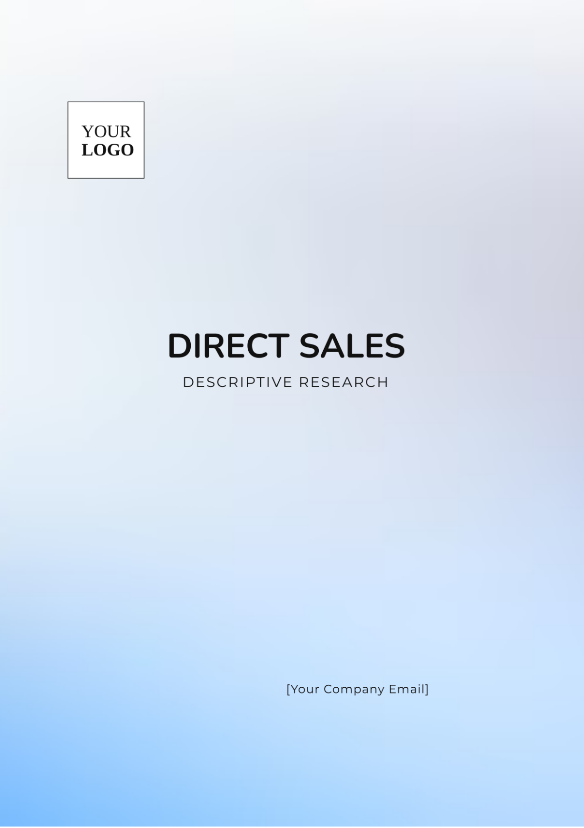 Direct Sales Descriptive Research Template - Edit Online & Download